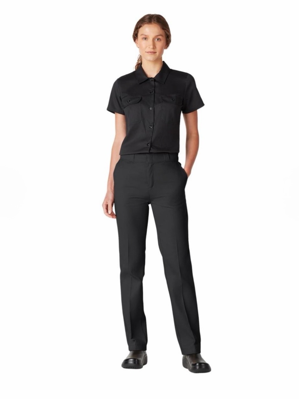Dickies Women’s Flex Work Pants Black Straight Leg Stretch Size 14P NWT